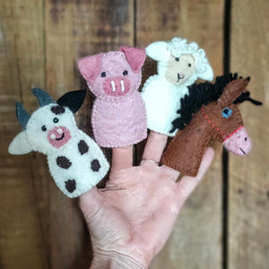 Felt Finger Puppet Set - Farm