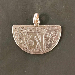 Aum Tibetan Pendant - Sterling Silver