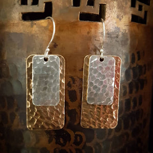 Copper/Silver Earrings - Khajana