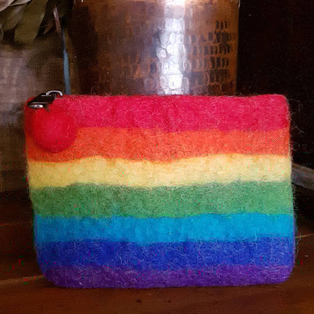 Rainbow Purse ~ Pure Wool Felt